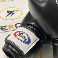 Guantes de Boxeo Fairtex de Primera Calidad con Cordones, Cuero Vacuno Auténtico, Hechos a Medida, Guantes de Entrenamiento para Muay Thai y Sparring