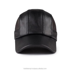 Casquette de baseball de luxe personnalisée en gros, imperméable, avec patch en cuir, design uni, élégante, respirante, réglable, mode unisexe - Product Image 1