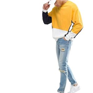 Nuevo estilo único para hombres, 100% algodón, ajuste holgado, suéter de cuello redondo, sudaderas de moda de peso pesado, ropa de invierno, precio bajo - Product Image 2