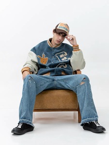 Écusson de broderie personnalisé vestes d'université vintage veste universitaire en chenille de haute qualité pour hommes - Product Image 5