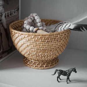 Fournisseur vietnamien de bols en rotin tissé écologiques, bols rustiques en rotin, décoration de cuisine, bol à fruits en rotin - Product Image 2