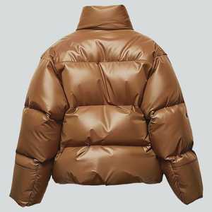 Chaqueta Acolchada de Piel de Oveja Refinada, Anorak de Invierno Impermeable y Ecológico, Logotipo Frontal Personalizable, Ropa Urbana de Alta Calidad - Product Image 2
