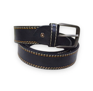 Ceinture en cuir de buffle pleine fleur vintage classique boucle ardillon confortable décontracté longueur personnalisée ceintures en cuir véritable du Pakistan - Product Image 4