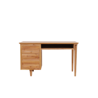 Bureau en bois de teck massif avec trois tiroirs au design minimaliste d'Indonésie au meilleur prix