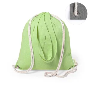 Shopper Noir Recycled Sustainable <b>Drawstring</b> Sportpacks Eco-Friendly <b>Backpack</b> for Gadgets Promotional Product - Product Image 3