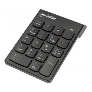 Manhattan Numeric Keypad 18 Keys Black USB Type A Compact Design For Computer Use - Product Image 1