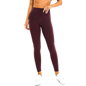 Wholesale Price High Stretching Women Sports <b>Leggings</b> Mid Waist High Performance Yoga Gym Running Fitness Moisture Wicking Satin - Product Image 1