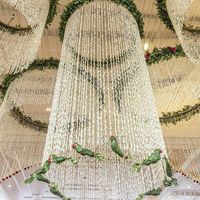 Guirlande de fleurs artificielles faite à la main grappes suspendues pour la décoration de mariage Haldi Mehndi décoration fête dos gouttes en gros OEM