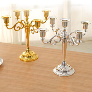 Décoration Menorah Porte-bougie pour la décoration de Noël Support de bougie en métal pour mariage Décoration de dîner et de salle à manger - Product Image 2