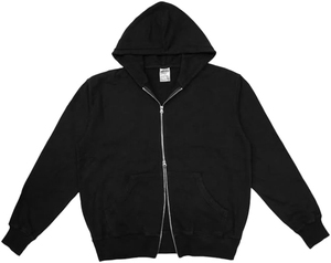 New Arrival Unisex 500gsm Hip Hop <b>Style</b> Outdoor Hoodies Double Zipper Sun Fade <b>Spray</b> Washed Silk Screen Printed Long Embroidered - Product Image 3