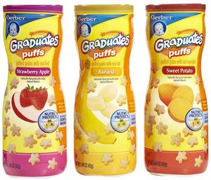 Gerber Graduates Puffs Céréales Snack 1.48 Ounce Patate douce instantanée avec autres saveurs naturelles 6 bouteilles - Product Image 6