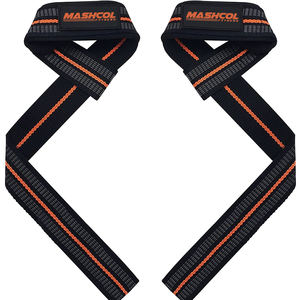 Sangles de levage en coton antidérapantes personnalisées 23 "sangles de poignet pour haltérophilie Gym Deadlift entraînement sangles de soutien du poignet pour les tractions - Product Image 1
