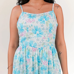 Vestido Midi Floral de Algodón para Mujer, Diseño Personalizado, Estilo Gótico Informal, Tallas XS-5XL, Transpirable, Cintura Natural, para el Día a Día o para Salir de Fiesta - Product Image 5