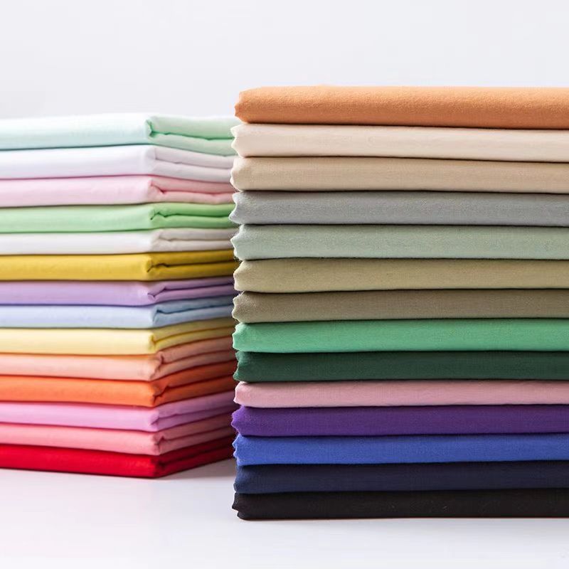 Poplin Cotton Fabric Roll 100 Cotton Plain 40s*40S 115-120gsm Dyed Poplin Cotton Fabric For Shirts Women