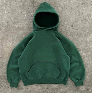 Zom Garment Personalizable Hombres de alta calidad Jersey de algodón Sudadera con capucha de gran tamaño Temporada de invierno Con capucha Sin cuerda Recortada Estampado de capucha - Product Image 1