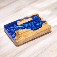 Plateau à stylos en bois et résine de qualité supérieure, design moderne, durable, fait main, décoration de bureau, idée cadeau pour la fête des pères, taille personnalisée