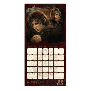 Calendrier mural perpétuel Le Seigneur des Anneaux 2025 – Utilisation sur table et au bureau – Matériau papier – Conception et impression - Product Image 2