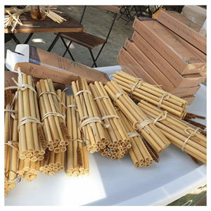 Pailles en bambou Pailles en bambou polies à la main pour les smoothies, les jus et les cocktails Origine Vietnam - Product Image 1