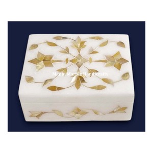 Caja con incrustaciones de mármol estándar de la mejor calidad con fregona, arte hecho a mano para joyería, caja de regalos y regalos para bebés recién nacidos, caja con incrustaciones de mármol - Product Image 6