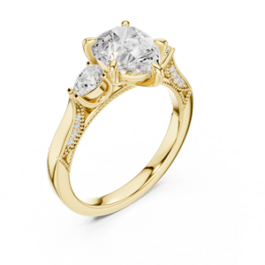 แหวนทอง10K จี้หินกรวดสำหรับฉลองครบรอบ - Product Image 5