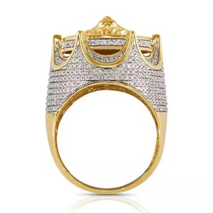 925 plata esterlina nuevo lujo personalizar Vvs moissanite anillos de diamantes Hip Hop joyería de moda chapado en oro estilo Baguette para hombres - Product Image 3