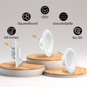 <span class=keywords><strong>Led</strong></span> trang bị thêm đèn downlight ac120v 4/<span class=keywords><strong>6</strong></span> inch 2700k-5000K 5cct lựa chọn vòng Slim <span class=keywords><strong>LED</strong></span> potlight với E26 cơ sở - Product Image 2