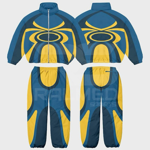 Newest Design 100% Nylon Tracksuit <strong>Custom</strong> Logo <strong>Sublimation</strong> Printing Oversized Two Piece <strong>Jacket</strong> and Trouser Windbreaker Tracksuit - Product Image 3