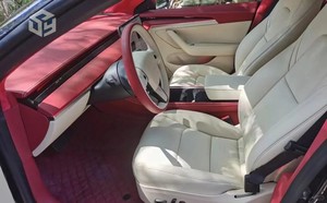 Ensemble complet de housses de siège de voiture imperméables en cuir, housses de siège de voiture personnalisées d'origine pour Tesla Model Y Model <span class=keywords><strong>3</strong></span> - Product Image 2