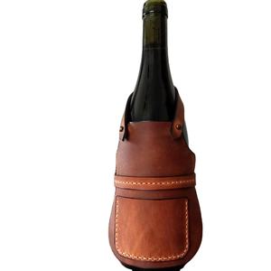 ปลอกหุ้มขวดน้ำ/ไวน์ หนังแท้ ดีไซน์ใหม่ ปรับแต่งได้ ทันสมัย พกพาสะดวก เป็นมิตรกับสิ่งแวดล้อม ใช้ซ้ำได้ - Product Image 1