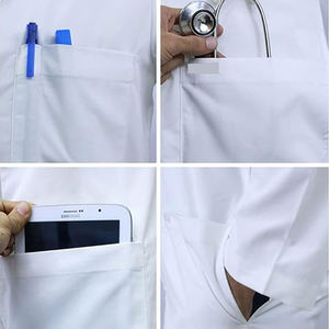 Blouse de laboratoire non tissée blanche jetable pour blouse de laboratoire de protection de sécurité de laboratoire de clinique médicale d'hôpital - Product Image 6