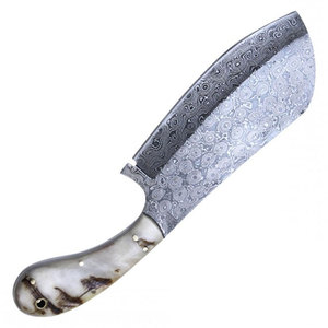 Cuchillos de Cocina Hechos a Mano, Hoja de Acero de Damasco, Mango de Madera, Acabado Pulido, Aptos para Lavavajillas, para Diestros, para Verduras - Product Image 2