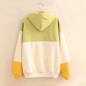 Sweat à capuche d'hiver à manches longues pour femmes, Streetwear décontracté à la mode, couleur bloquée - Product Image 4