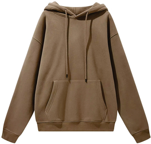 เสื้อฮู้ดแบบสวมหัวของผู้ชายเสื้อ100% ผ้าฝ้ายขนแกะธรรมดาบ็อกซี่เสื้อครอบตัดแบบมีสไตล์ใหม่ - Product Image 6