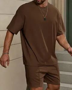 เสื้อยืดผู้ชายโอเวอร์ไซส์เข้ารูปโอเวอร์ไซส์ออกแบบได้ตามต้องการ100% ผ้าใบผ้าฝ้ายเฮฟวี่เวท250แกรมพิมพ์ลายดิจิตอลสีพื้นระบายอากาศเป็นมิตรกับสิ่งแวดล้อม - Product Image 2