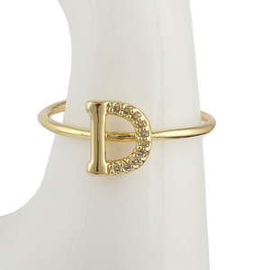 Bague alphabet pour femme - Dorée - Doré - Product Image 2