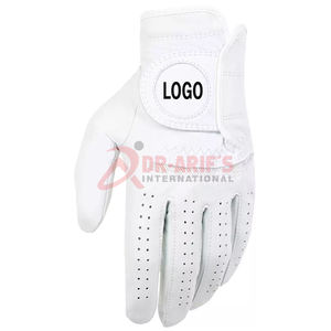 Guantes de golf personalizables de piel blanca Cabretta Diseño único con piel de oveja Durable para todo tipo de clima con logotipo personalizado - Product Image 5