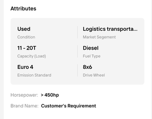 Best!! Commercial 10 Wheeler Prime Mover Tractor Unit <b>Diesel</b> Engine Heavy Duty Truck Head For <b>Container</b> Logistics Road Haulage - Product Image 6