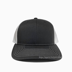 Sombreros de camionero con forma de moda de 6 paneles de alta calidad de malla negra/blanca lisa, gorras deportivas con logotipo personalizado, gorras de moda de Vietnam - Product Image 1