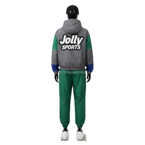 Conjunto de Chaqueta Cortavientos para Mujer, Impermeable, de Nailon, Verde, Azul, Gris, Paneles en Contraste, Logotipo Personalizado, Bordado, Estampado, Talla Grande - Product Image 2