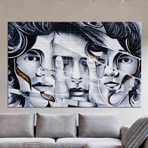 Arte Moderno Impreso en Lienzo: Decoración de Pared con Arte de Graffiti, Lienzo Enrollado - Product Image 1