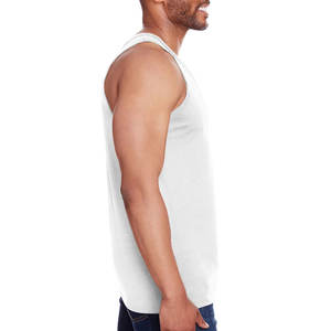 Camisetas sin mangas de gimnasio atléticas informales para hombre, ropa de entrenamiento sin mangas de poliéster transpirable, estampado liso - Product Image 6