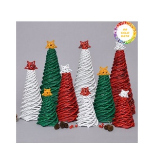 Natural Vietnam Handmade Rattan <b>Christmas</b> Ornaments Eco Friendly Holiday <b>Decoration</b> for Festive Tree - Product Image 4