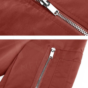 Venta al por mayor de los hombres de primera calidad negro a prueba de viento impermeable Ecológico Chaquetas de bombardero de lona Nuevo diseño de cremallera de alto uso de invierno Venta caliente - Product Image 5