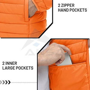Chaqueta hinchada holgada para hombre, abrigo de invierno aislado ligero, trabajo, esquí, senderismo, marca OEM, diseño de Color personalizado, respetuoso con el medio ambiente - Product Image 4