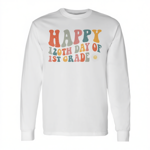 Felpe con cappuccio a maniche lunghe retrò e alla moda per il 120° giorno di classe del primo anno - Product Image 2