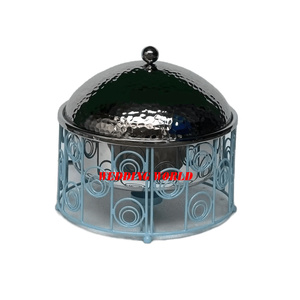 Réchaud alimentaire en acier inoxydable de qualité supérieure, fait à la main, forme ronde, luxe, nouveau, élégant, réchaud alimentaire en métal - Product Image 1