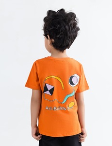 Confortable enfants garçons t-shirt élégant coton tenue décontractée été quotidien porter haut à la mode pour les garçons - Product Image 5