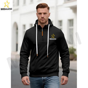 Pull à capuche en polaire pour hommes, manches longues, fermeture éclair, mode. - Product Image 2