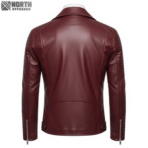 Chaqueta de cuero para hombre de alta calidad con decoración bordada, chaqueta de moda hecha en Pakistán, chaqueta de bombardero de corredor personalizada - Product Image 2