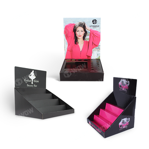 Promotion <strong>Custom</strong> Logo Black <strong>Cardboard</strong> Cosmetics <strong>Display</strong> Stand Eyelash <strong>Counter</strong> <strong>Display</strong> for Retail - Product Image 4